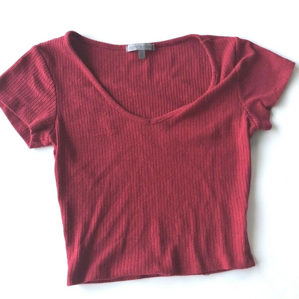 Small Charlotte Russe Womens Red Crop Top Shirt